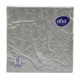 Serwetki 33x33 20szt Aha srebrne tłoczon